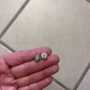 Kenneth Jay Lane Silver Stud Earrings